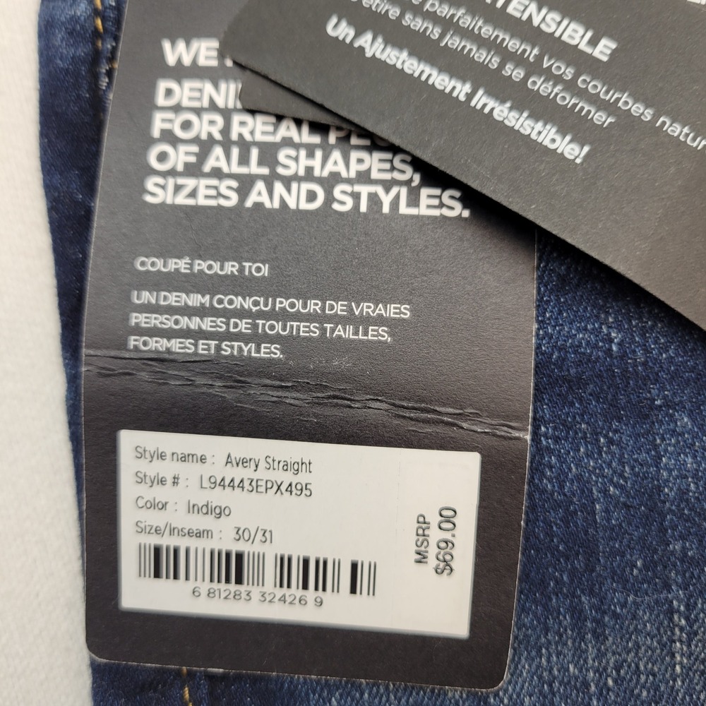 Silver Jeans Co. Avery Straight Leg Women 30 Indigo Eco Friendly High Rise Curvy - Picture 6 of 13